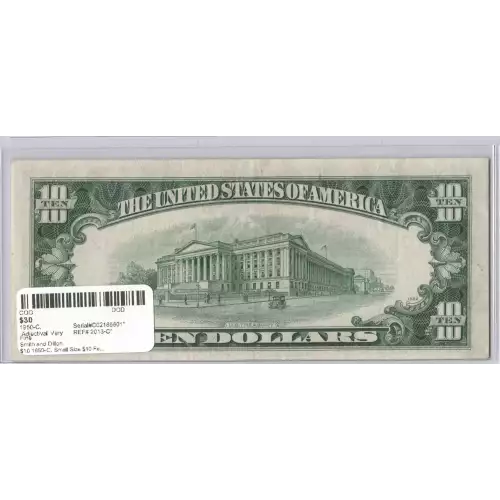 $10 1950-C.  Small Size $10 Federal Reserve Notes 2013-C* (2)