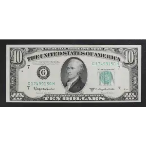 $10 1950-D.  Small Size $10 Federal Reserve Notes 2014-G (3)