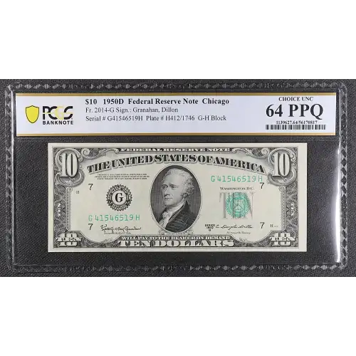 $10 1950-D.  Small Size $10 Federal Reserve Notes 2014-G (2)