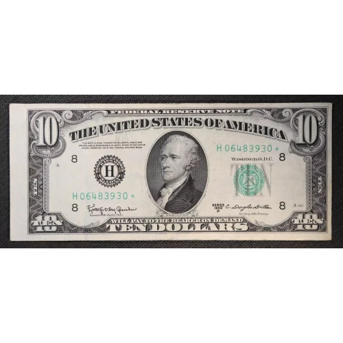 $10 1950-D.  Small Size $10 Federal Reserve Notes 2014-H* (2)
