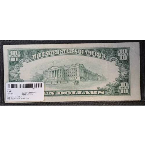 $10 1950-D.  Small Size $10 Federal Reserve Notes 2014-H*