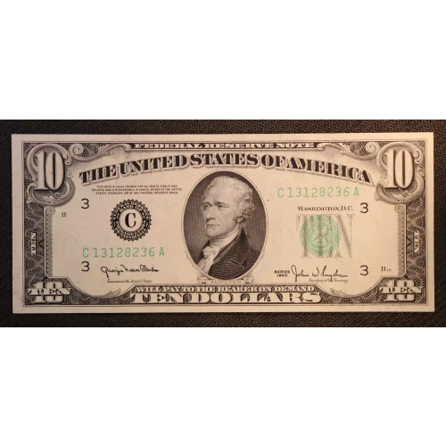 $10 1950  Small Size $10 Federal Reserve Notes 2010-C
