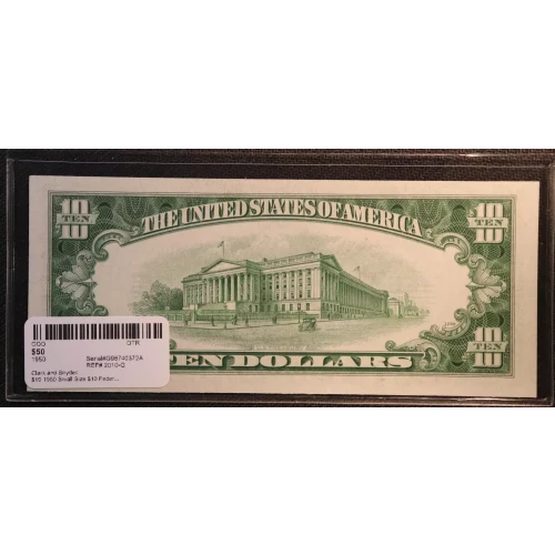 $10 1950  Small Size $10 Federal Reserve Notes 2010-G (3)