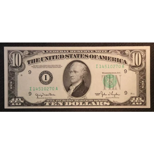 $10 1950  Small Size $10 Federal Reserve Notes 2010-I