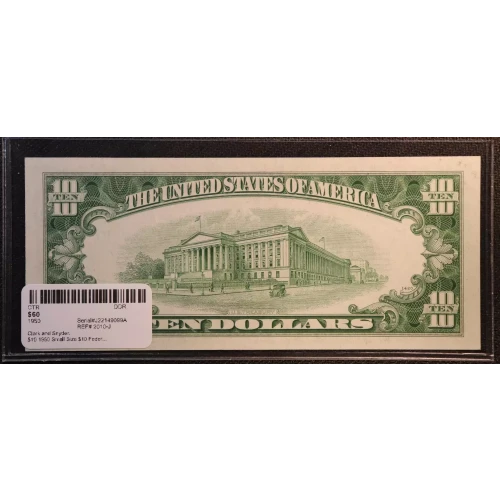 $10 1950  Small Size $10 Federal Reserve Notes 2010-J (3)