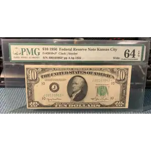 $10 1950  Small Size $10 Federal Reserve Notes 2010-J*