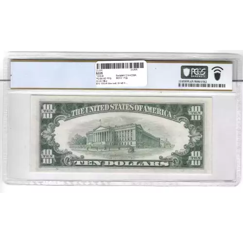 $10 1953-B blue seal. Small Silver Certificates 1708 (2)