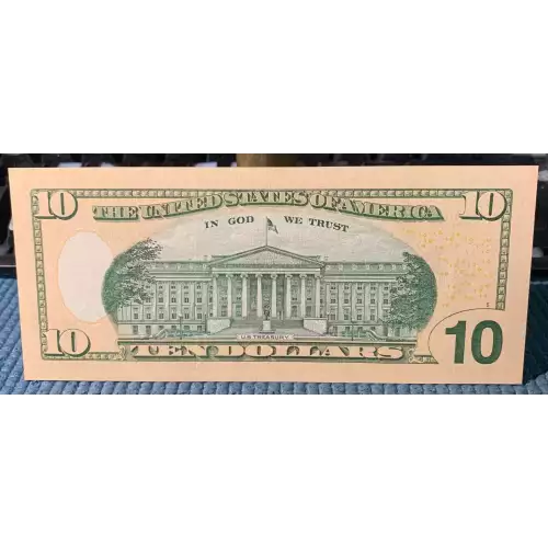 $10 2013 Treasury seal. Small Size $10 Federal Reserve Notes 2042-F (2)