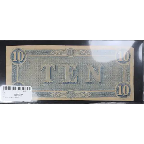 $10   Issues of the Confederate States of America CS-68