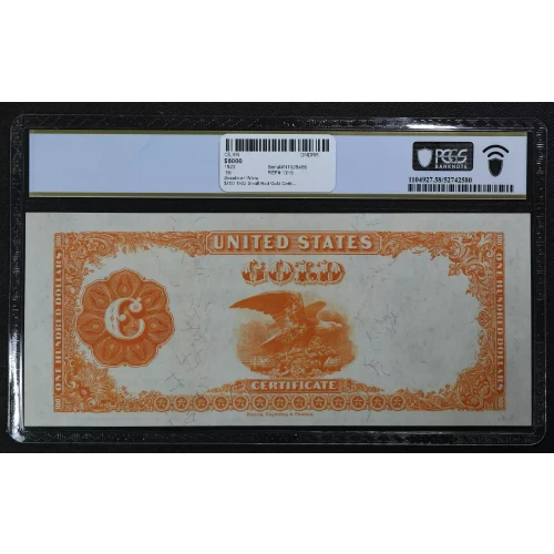 $100 1922 Small Red Gold Certificates 1215
