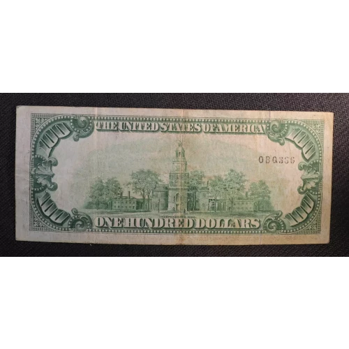 $100 1928-A.  Small Size $100 Federal Reserve Notes 2151-G (3)