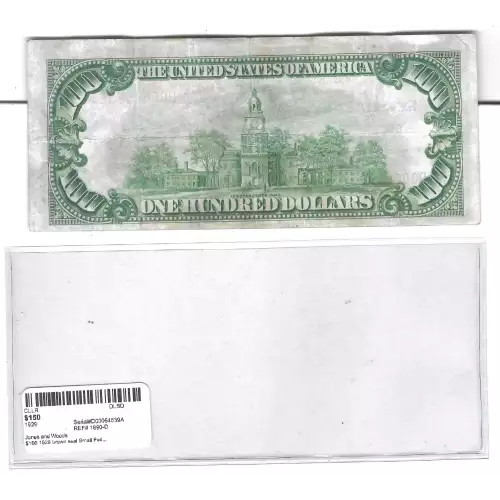 $100 1929 brown seal Small Federal Reserve Bank Notes 1890-D (2)