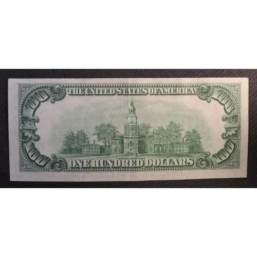 $100 1934 blue-Green seal. Small Size $100 Federal Reserve Notes 2152a-C (3)