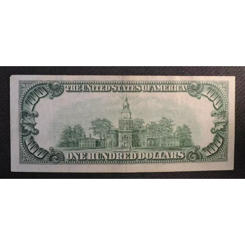 $100 1934 blue-Green seal. Small Size $100 Federal Reserve Notes 2152a-G