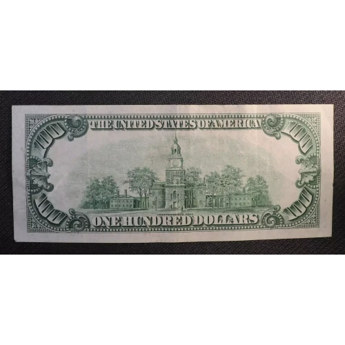 $100 1934 blue-Green seal. Small Size $100 Federal Reserve Notes 2152a-G (2)