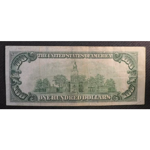 $100 1934 blue-Green seal. Small Size $100 Federal Reserve Notes 2152a-Im
