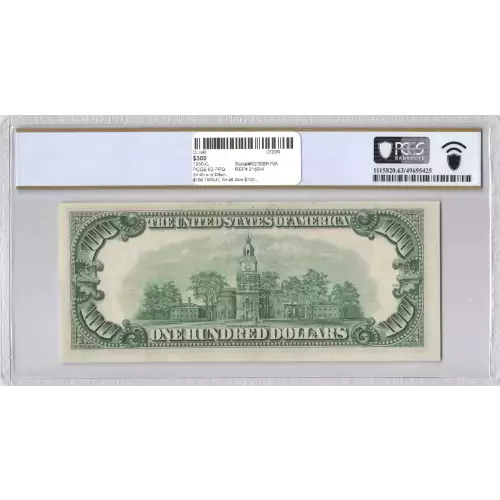 $100 1950-C.  Small Size $100 Federal Reserve Notes 2160-K