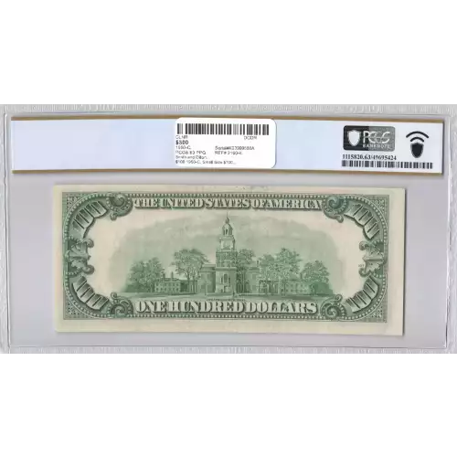 $100 1950-C.  Small Size $100 Federal Reserve Notes 2160-K (2)