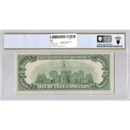 $100 1950-C.  Small Size $100 Federal Reserve Notes 2160-K (2)