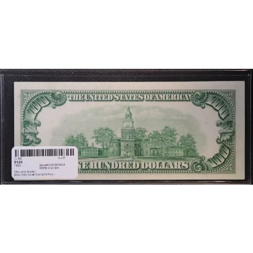 $100 1950  Small Size $100 Federal Reserve Notes 2157-Dm (3)