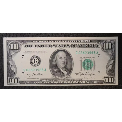 $100 1950  Small Size $100 Federal Reserve Notes 2157-Gm