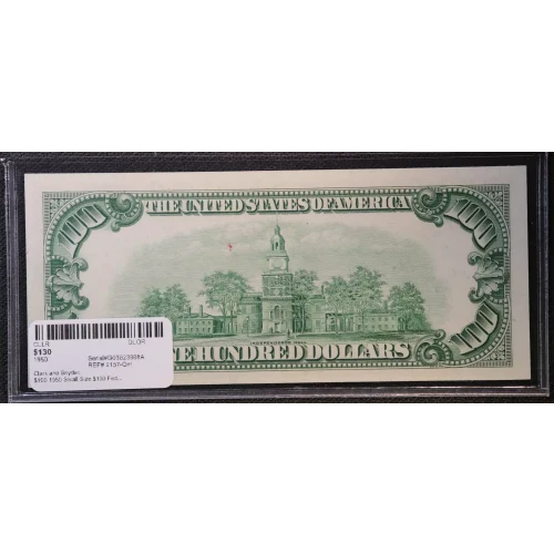 $100 1950  Small Size $100 Federal Reserve Notes 2157-Gm (3)