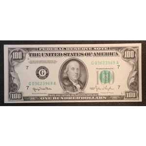 $100 1950  Small Size $100 Federal Reserve Notes 2157-Gm