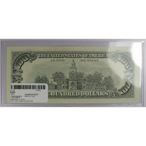 $100 1990  Small Size $100 Federal Reserve Notes 2173-J* (3)