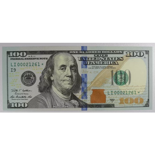 $100 2009-A.  Small Size $100 Federal Reserve Notes 2187-I*