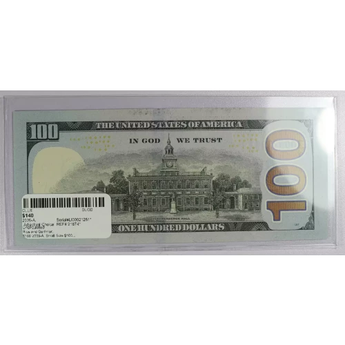 $100 2009-A.  Small Size $100 Federal Reserve Notes 2187-I* (3)