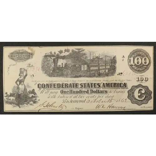 $100   Issues of the Confederate States of America CS-40 (4)