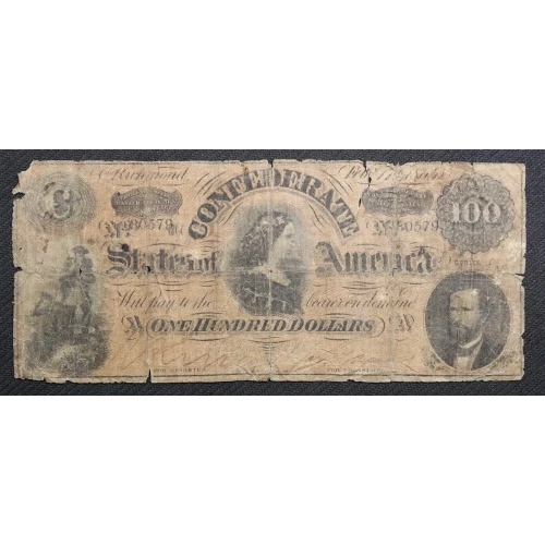 $100   Issues of the Confederate States of America CS-65 (2)