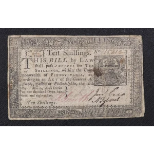 10s March 16, 1785  COLONIAL CURRENCY PA-270 (2)