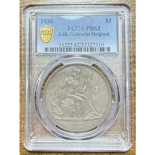 1836 $1 J-60, Gobrecht Original (3)
