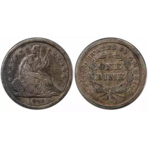 1840 10C No Drapery S.S. Central America #2 (with Pinch)