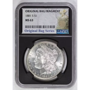 1881 S Morgan Silver Dollar NGC MS63 Original Bag Series 