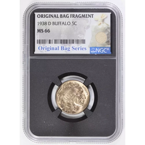 1938 D Buffalo Nickel NGC MS66 Original Bag Series 