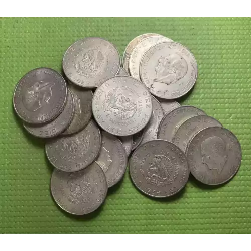 1955 - 1957 Mexico Silver Hidalgo 5 Pesos