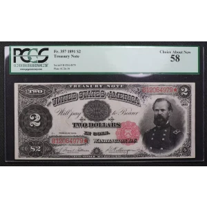 $2 1891 Small Red Treasury or Coin Notes 357 (2)