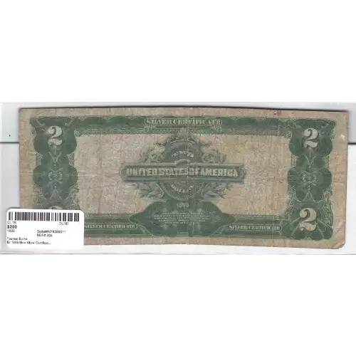 $2 1899 Blue Silver Certificates 256