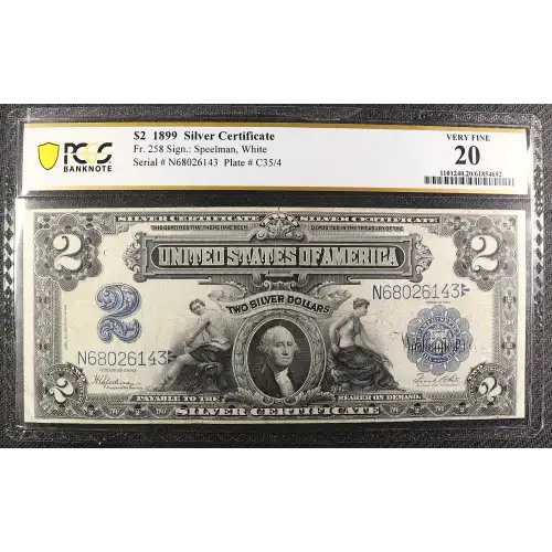 $2 1899 Blue Silver Certificates 258 (2)