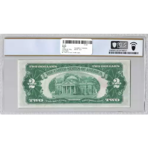 $2 1928 red seal. Small Legal Tender Notes 1501