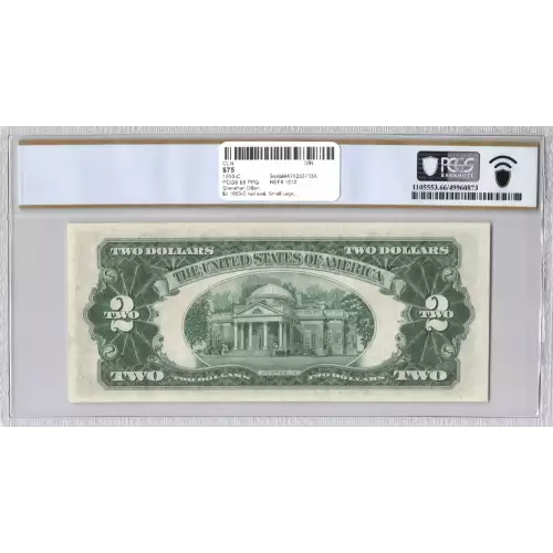 $2 1953-C red seal. Small Legal Tender Notes 1512