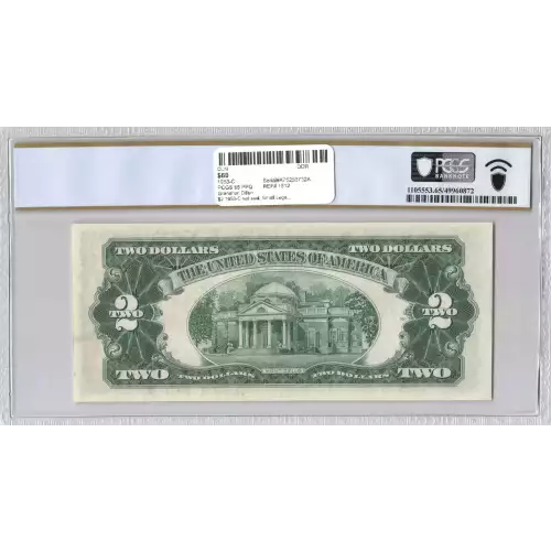 $2 1953-C red seal. Small Legal Tender Notes 1512