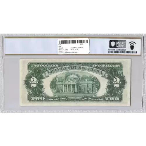 $2 1953-C red seal. Small Legal Tender Notes 1512