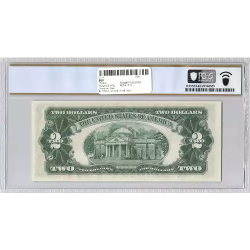 $2 1953-C red seal. Small Legal Tender Notes 1512