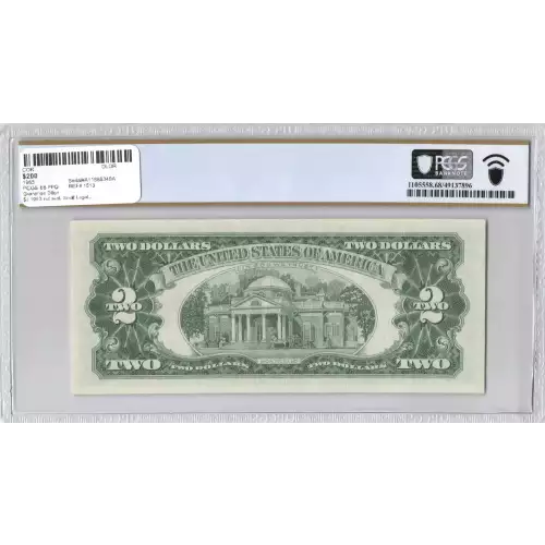 $2 1963 red seal. Small Legal Tender Notes 1513 (2)