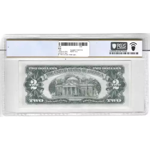 $2 1963 red seal. Small Legal Tender Notes 1513