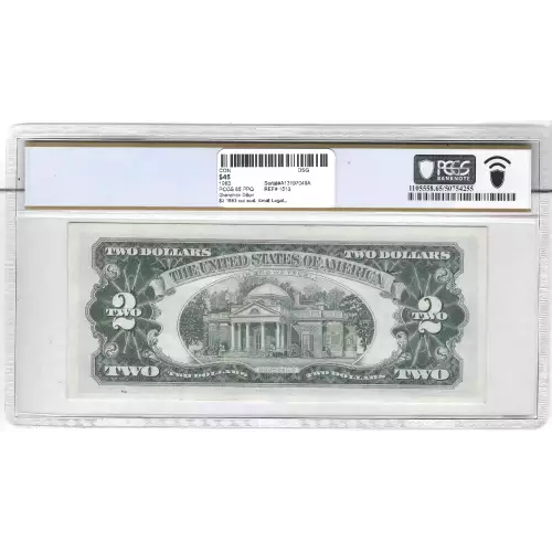 $2 1963 red seal. Small Legal Tender Notes 1513 (2)