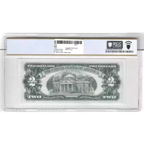 $2 1963 red seal. Small Legal Tender Notes 1513 (2)